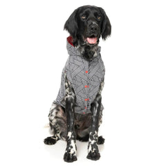 Flipside Reversible Dog Raincoat - Red/Black/White