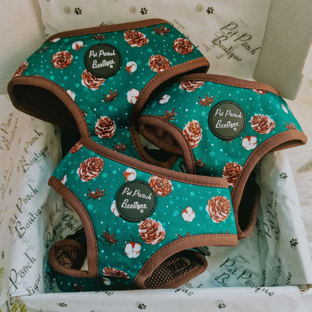 Forest Fir Cone Dog Harness