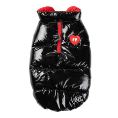 FuzzYard Amor Puffer Dog Jacket - Black