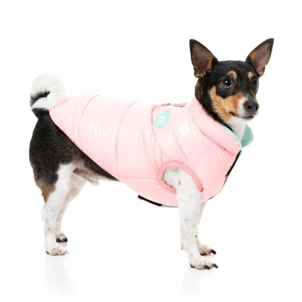 FuzzYard Amor Puffer Dog Jacket - Bubblegum Pink