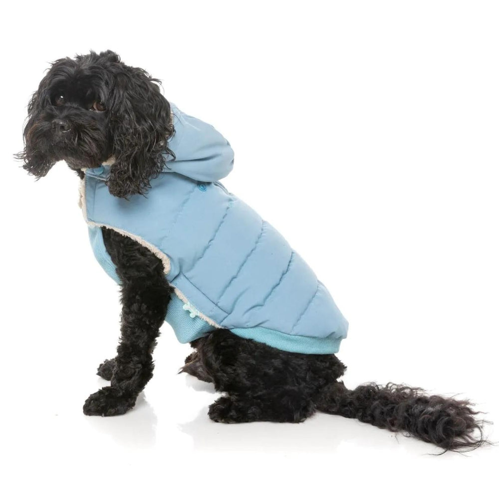 FuzzYard Essential Puffer Dog Jacket - Blue