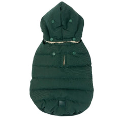 FuzzYard Essential Puffer Dog Jacket - Forest Green