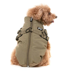 FuzzYard Flash Dog Harness Jacket - Khaki