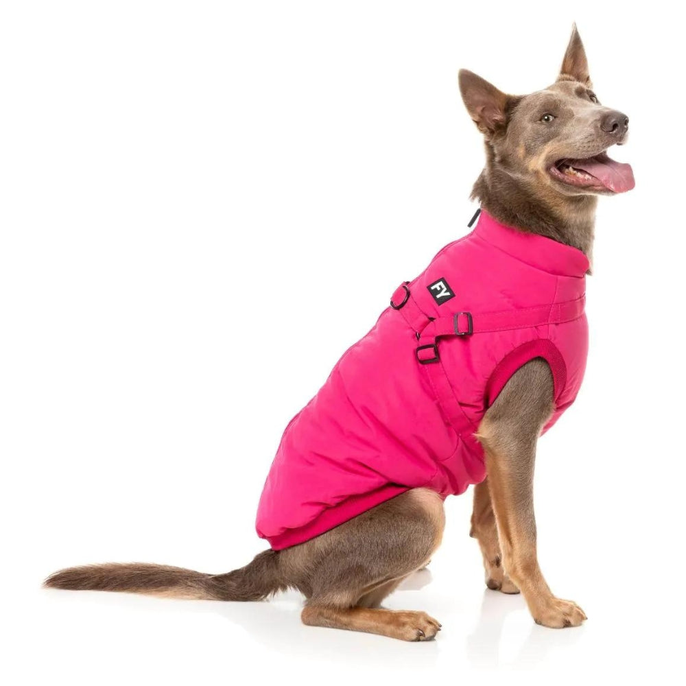 FuzzYard Flash Dog Harness Jacket - Magenta