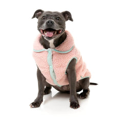 FuzzYard Hana Fleece Dog Jacket - Pink