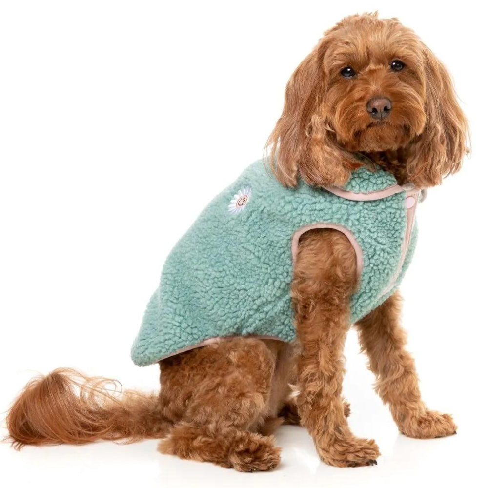 FuzzYard Hana Fleece Dog Jacket - Sage
