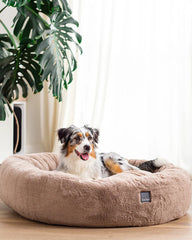 FuzzYard Dreameazzzy Cuddler Dog Bed Chai