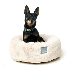 FuzzYard Dreameazzzy Cuddler Dog Bed Winter Cream