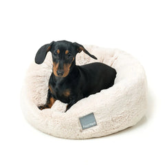 FuzzYard Dreameazzzy Cuddler Dog Bed Winter Cream