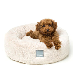 FuzzYard Dreameazzzy Cuddler Dog Bed Winter Cream