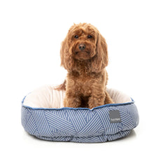 FuzzYard Reversible Dog Bed – Thornbury Aegean Blue