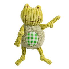 Gingham & Cord Frog Dog Toy