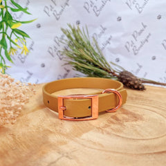 Gold Biothane Vegan Dog Collar