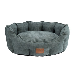 Green Chenille Oval Dog Bed by House of Paws