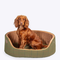 Green Tweed Slumber Dog Bed by Danish Design