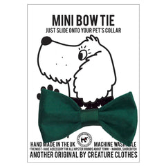 Green Velvet Dog Bow Tie