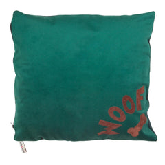Green Velvet Woof Dog Bed