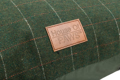 Green Tweed Cushion Dog Bed by House of Paws