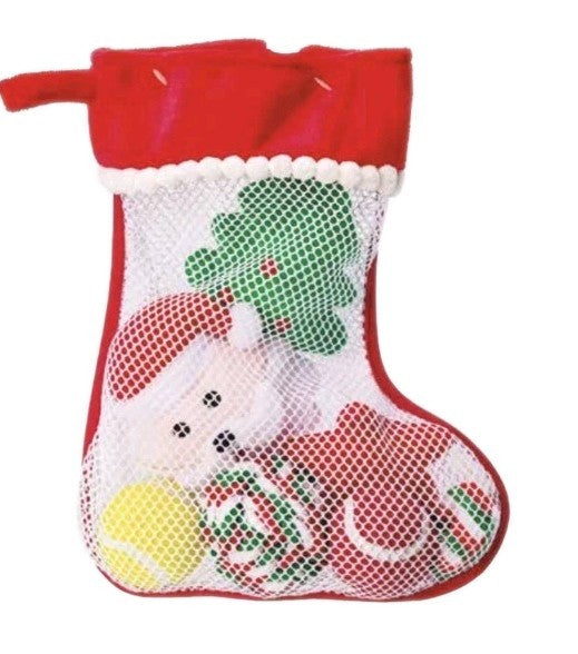 House of Paws Santa Stocking For Dogs Filled 6 Toys