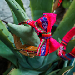 Hiro And Wolf Inca Pink Dog Bow Tie