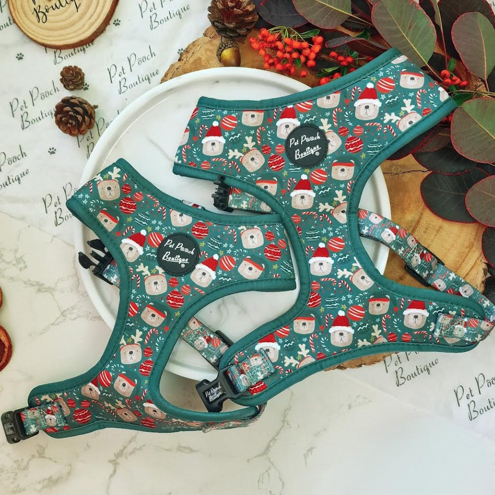 Jolly Bear Christmas Dog Harness