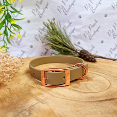 Khaki Biothane Vegan Dog Collar