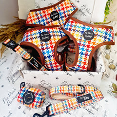 Lionheart Houndstooth Dog Harness Set