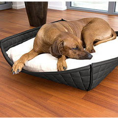 Luxury Faux Leather Orthopaedic Bowl Dog Bed