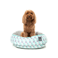FuzzYard Reversible Dog Bed – Mint Fizz
