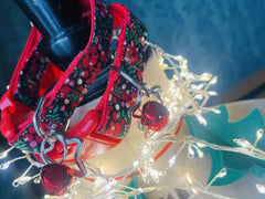 Merry Berry Christmas Dog Collar with Velvet Lining