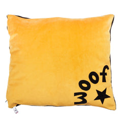 Mustard Velvet Woof Dog Bed