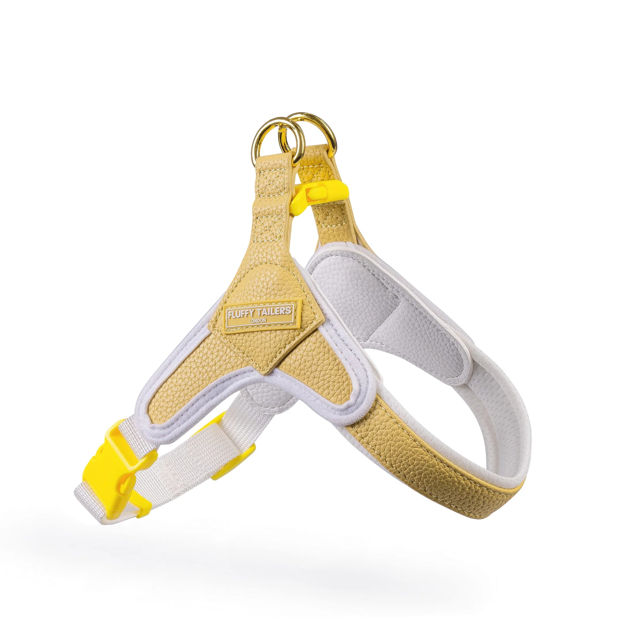 Mustard Step In Vegan Leather Dog Harness