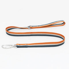 All-Terrain Canvas Dog Lead - Navy / Amber