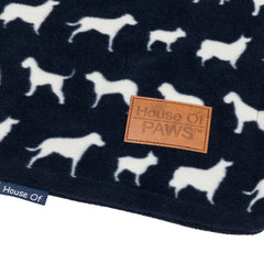 Navy Dog Fleece Blanket by House of Paws