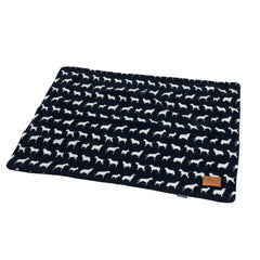 Navy Dog Fleece Blanket by House of Paws