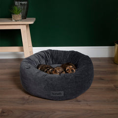 Oslo Ring Donut Dog Bed - Stone Grey