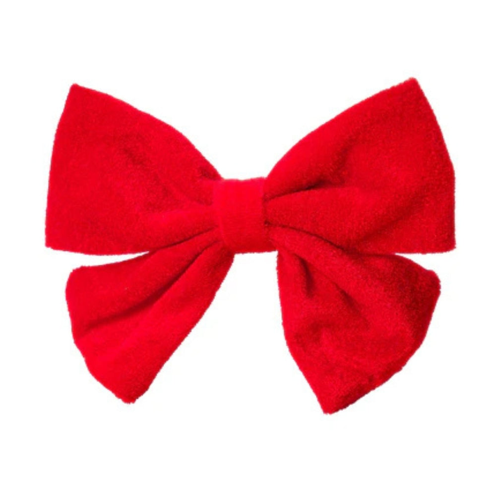 Oversized Red Velvet Dog Bow Tie by House of Paws