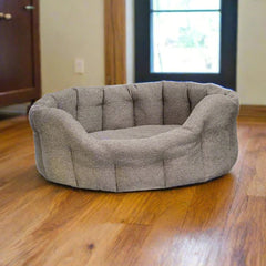 P&L Orkney Tweed Oval Dog Bed - Brown