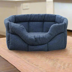 P&L Rectangular High Sided Orkney Tweed Bed - Blue