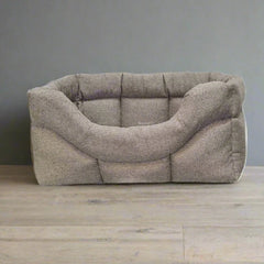 P&L Rectangular High Sided Orkney Tweed Bed - Brown