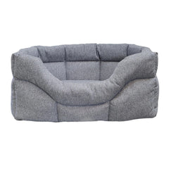 P&L Rectangular High Sided Orkney Tweed Bed - Grey