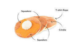 IHOP x P.L.A.Y. Pancake Pup Stack Dog Toy
