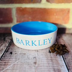 Personalised Classic Font Dog Bowls With Painted Inside