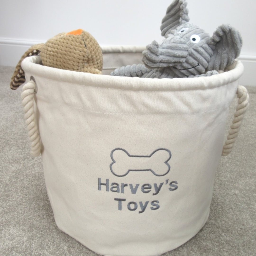 Personalised Dog Toy Storage Bag Made in the UK