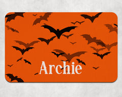 Personalised Halloween Bats Pet Bowl Placemat