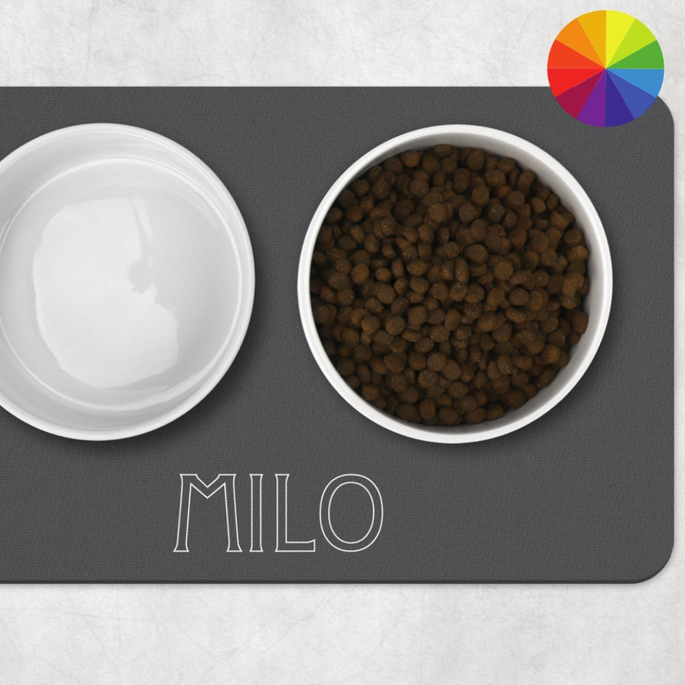 Personalised Solid Colour Pet Bowl Placemats