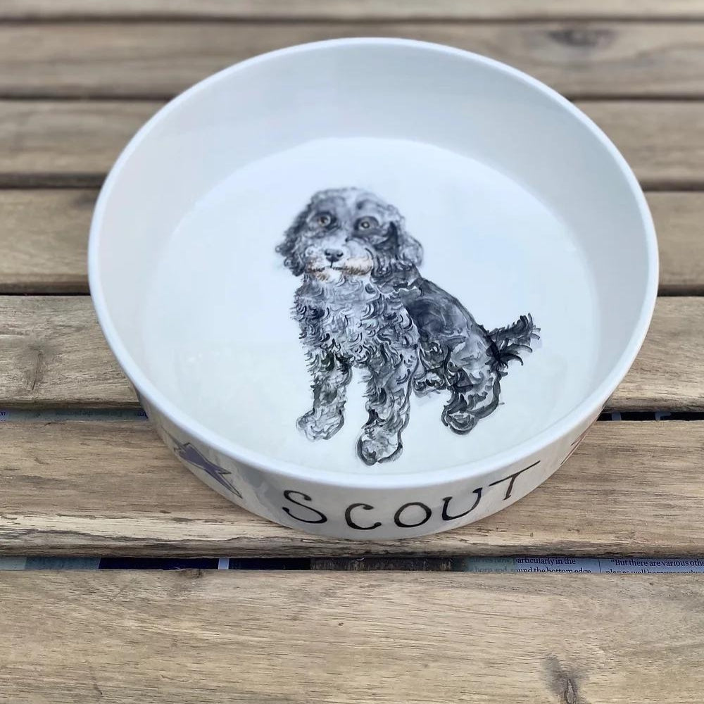 Personalised Ceramic Dog Portrait Bowl