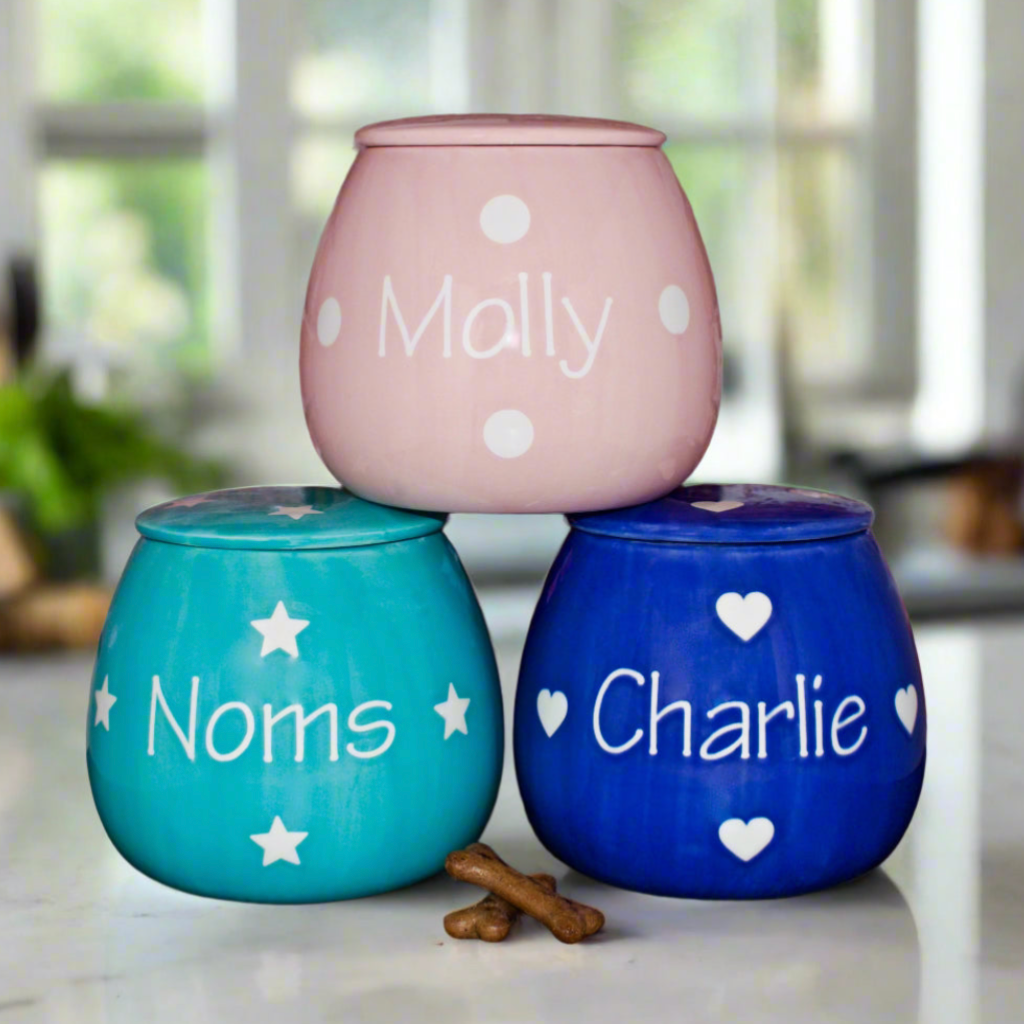 Personalised Ceramic Polka Dots Treat Jars