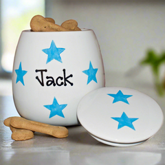 Personalised Dog Treat Jars In Star Design