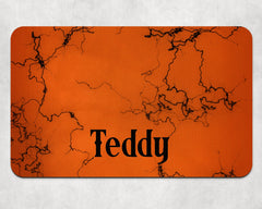 Personalised Halloween Marble Dog Bowl Placemat